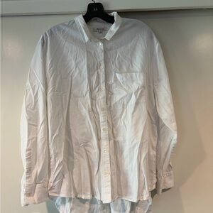 Madewell Casual White Cotton Button-Down Shirt